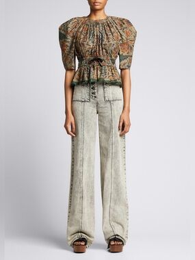 ULLA JOHNSON
Denisa Peplum Top